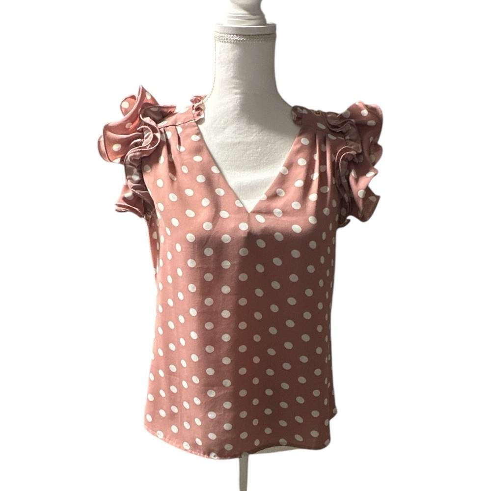 Pink Puff Sleeve‎ Women’s Blouse